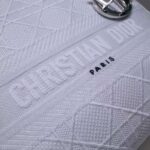 Dior Women Medium Lady D-Lite Bag White Cannage Embroidery - immagine 9