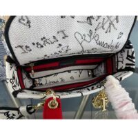 Dior Women Medium Lady D-Lite Dioramour Bag Latte Multicolor Dioramour Graffiti Embroidery