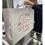 Dior Women Medium Lady D-Lite Dioramour Bag Latte Multicolor Dioramour Graffiti Embroidery - Image 14