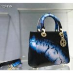 Dior Women Medium Lady Dior Bag Blue Multicolor Tie & Dior Printed Calfskin - Image 3