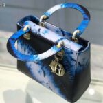 Dior Women Medium Lady Dior Bag Blue Multicolor Tie & Dior Printed Calfskin - Image 6