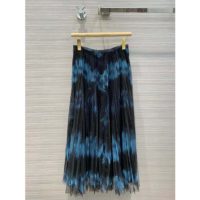 Dior Women Midi Skirt Black and Blue Tie & Dior Tulle