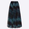 Dior Women Midi Skirt Black and Blue Tie & Dior Tulle