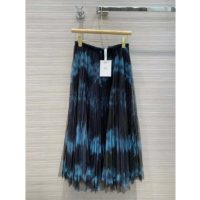 Dior Women Midi Skirt Black and Blue Tie & Dior Tulle