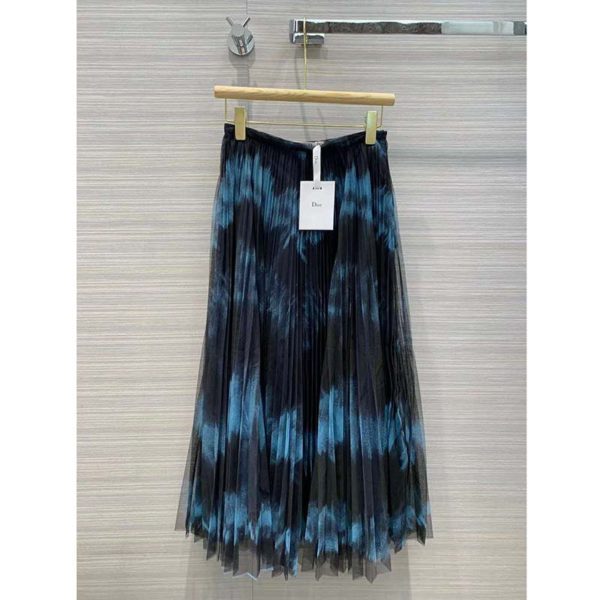 Dior Women Midi Skirt Black and Blue Tie & Dior Tulle (3)