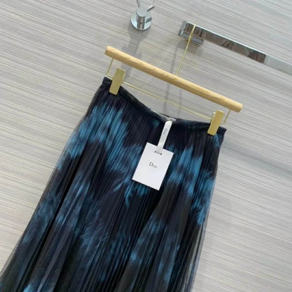 Dior Women Midi Skirt Black and Blue Tie & Dior Tulle (4)