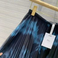 Dior Women Midi Skirt Black and Blue Tie & Dior Tulle