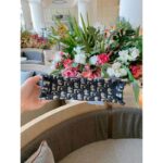 Dior Women Mini Dior Book Tote Blue Dior Oblique Embroidery - Image 5