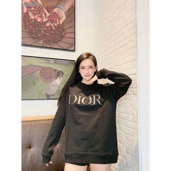 Dior Women Oversized Dior And Judy Blame Sweatshirt Cotton-Black