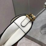 Dior Women Saddle Bag Latte Ultramatte Calfskin 'D' 'CD' Signature-White - Image 6