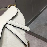 Dior Women Saddle Bag Latte Ultramatte Calfskin ‘D’ ‘CD’ Signature-White