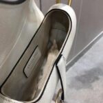 Dior Women Saddle Bag Latte Ultramatte Calfskin 'D' 'CD' Signature-White - Image 8