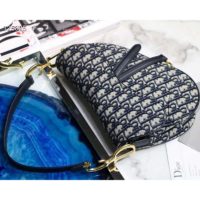 Dior Women Saddle Bag in Blue Dior Oblique Jacquard Canvas