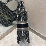 Dior Women Small Dior Book Tote Blue Dior Oblique Embroidery - Image 5