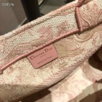 Dior Women Small Dior Book Tote Pink Toile De Jouy Embroidery