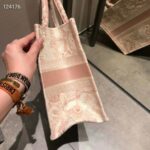Dior Women Small Dior Book Tote Pink Toile De Jouy Embroidery - Image 4