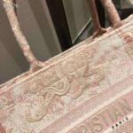 Dior Women Small Dior Book Tote Pink Toile De Jouy Embroidery - Image 8