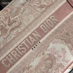 Dior Women Small Dior Book Tote Pink Toile De Jouy Embroidery - Image 9