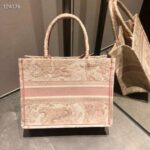 Dior Women Small Dior Book Tote Pink Toile De Jouy Embroidery - Image 3