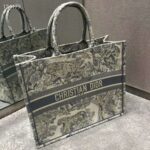 Dior Women Small Dioriviera Dior Book Tote Gray Toile De Jouy Embroidery - Image 4