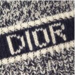 Dior Women V-Neck Sleeveless Sweater Blue Gray Cashmere Wool – Image 5