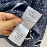 Dior Women V-Neck Sweater Blue and Gray Cashmere and Wool - Image 10