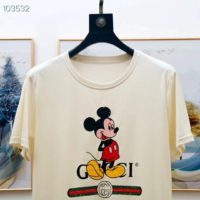 Gucci Men Disney x Gucci Oversize T-Shirt White Organic Cotton Jersey