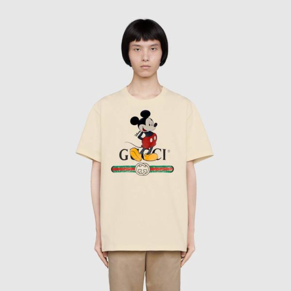 Gucci Men Disney x Gucci Oversize T-Shirt White Organic Cotton Jersey (4)