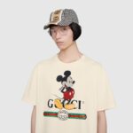 Gucci Men Disney x Gucci Oversize T-Shirt White Organic Cotton Jersey - Image 10