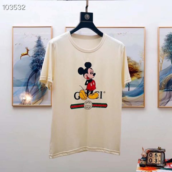 Gucci Men Disney x Gucci Oversize T-Shirt White Organic Cotton Jersey (9)