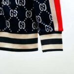 Gucci Men GG Jacquard Cotton Jacket Blue Ivory GG Jacquard Jersey - Image 8