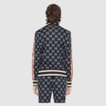 Gucci Men GG Jacquard Cotton Jacket Blue Ivory GG Jacquard Jersey - Image 12