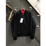 Gucci Men Off The Grid Zip-Up Jacket High Neck Black GG Nylon - immagine 2