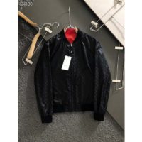 Gucci Men Off The Grid Zip-Up Jacket High Neck Black GG Nylon