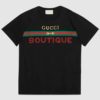 Gucci Men's Gucci Boutique Print Oversize T-Shirt Black Cotton Jersey