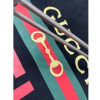 Gucci Men’s Gucci Boutique Print Oversize T-Shirt Black Cotton Jersey