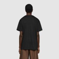 Gucci Men’s Gucci Boutique Print Oversize T-Shirt Black Cotton Jersey