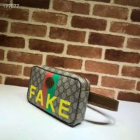 Gucci Unisex ‘FakeNot’ Print Cosmetic Case GG Supreme Canvas