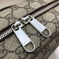Gucci Unisex GG Shoulder Bag Leather Details GG Supreme Canvas
