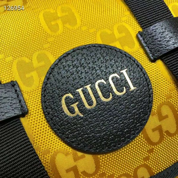 Gucci Unisex Gucci Off The Grid Backpack Yellow GG Nylon (5)