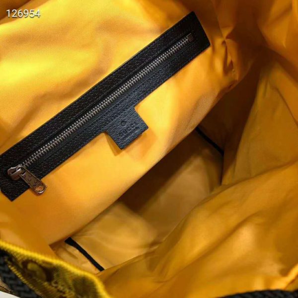 Gucci Unisex Gucci Off The Grid Backpack Yellow GG Nylon (8)