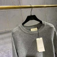 Gucci Women Cashmere Top with Horsebit Crewneck Gold-Toned Metal (1)