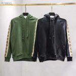Gucci Women Cotton Jersey Hooded Sweatshirt Green Heavy Felted Organic - Image 3