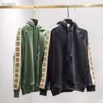 Gucci Women Cotton Jersey Hooded Sweatshirt Green Heavy Felted Organic - Image 4