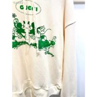 Gucci Women Disney x Gucci Hooded Sweatshirt White Felted Organic Cotton Jersey