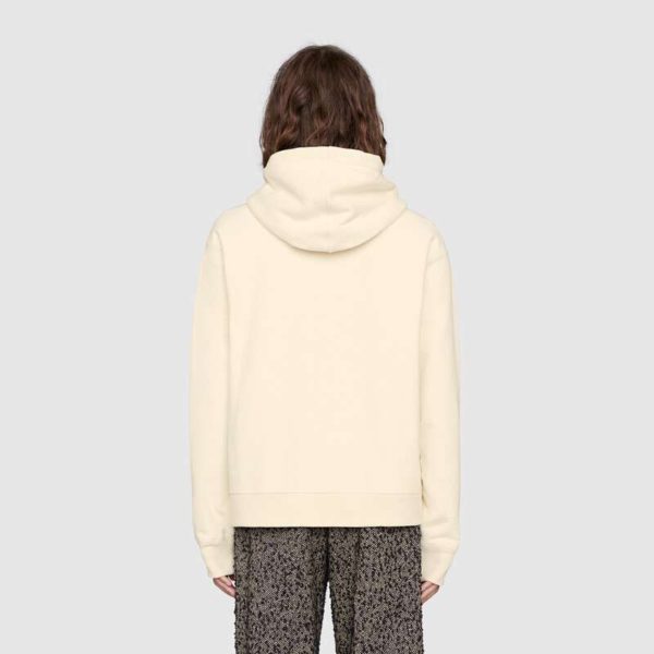 Gucci Women Disney x Gucci Hooded Sweatshirt White Felted Organic Cotton Jersey (5)