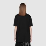 Gucci Women Gucci Boutique Print Oversize T-Shirt Black Cotton Jersey - Image 12