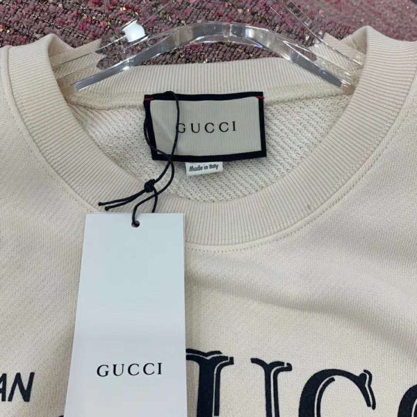 Gucci Women Gucci ‘Mad Cookies’ Print Sweatshirt Cotton Jersey Crewneck-White (10)
