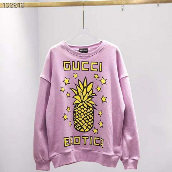 Gucci Women Gucci Pineapple Print Sweatshirt Organic Cotton JerseyGucci Exotica (6)