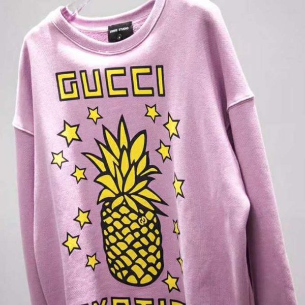 Gucci Women Gucci Pineapple Print Sweatshirt Organic Cotton JerseyGucci Exotica (9)